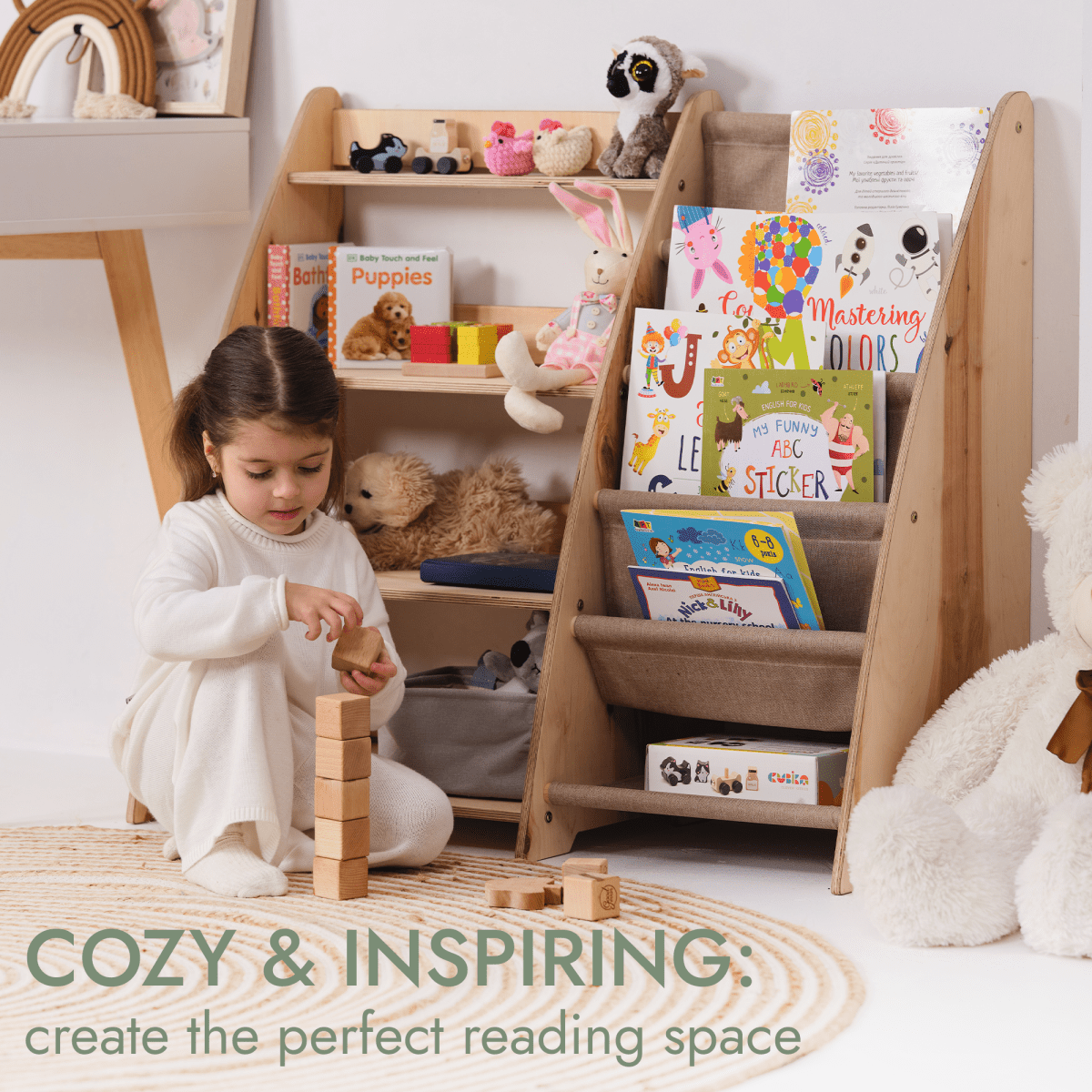 2in1 Montessori Shelf for Books and Toys